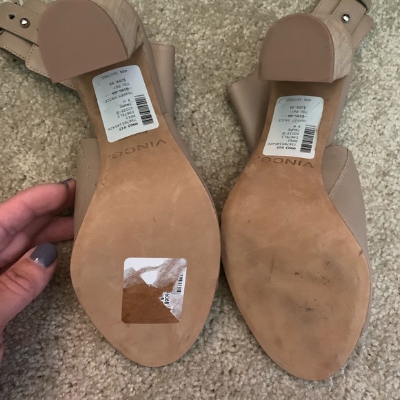 NWT VINCE WOODEN BLOCK HEEL SANDAL BOOTIE 9 - Picture 7 of 8